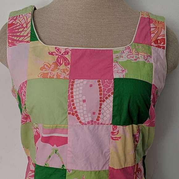 Lilly Pulitzer Patchwork Dress Size 4 - Picture 2 of 8